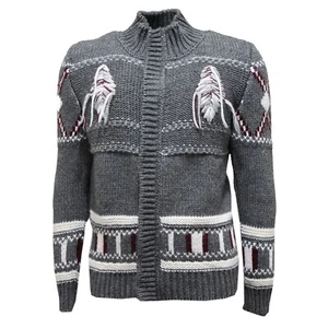 0242N maglione uomo DANIELE ALESSANDRINI grigio sweater men - Imagen 1 de 4