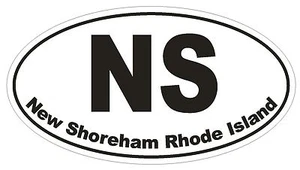 New Shoreham Rhode Island Oval Bumper Sticker or Helmet Sticker D1521 Euro Oval - Bild 1 von 1