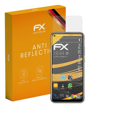 atFoliX 3x Screen Protection Film for HTC Desire 20 Pro matt&shockproof - Image 1 of 4