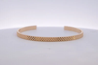 PRISTINE TIFFANY & CO. 18K YELLOW GOLD DIAMOND POINT CUFF BRACELET BANGLE AUTH. - Image 1 of 4