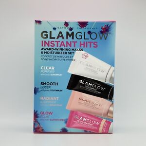 GLAMGLOW INSTANT HITS Face Mask and Moisturizer Set, 4-Piece Travel Size