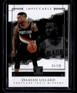 2017-18 Panini Impeccable #'d/99 * Damian Lillard * Card #16 GRADABLE ! RARE ! - Picture 1 of 3
