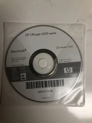 🔥HP Officejet 6300  Series Disc Software CD Version 7.9.0 Macintosh🔥untested - Image 1 of 2
