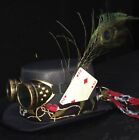 Steampunk Top Hat Goggles Feather Gothic Cyber Retro Cosplay.