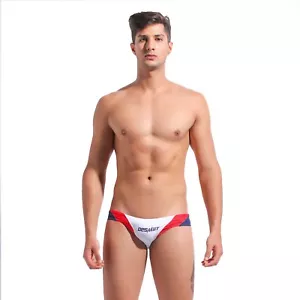 Herren verschiedene Farben Bademode sexy Slips Frontkrawatte tief angehobener Badeanzug - Bild 1 von 13
