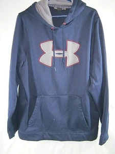 Under Armour Loose Storm Blue & Gray Pull Over Hoodie Men Sz XL (R10) - Picture 1 of 9