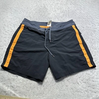 Hugo Boss Swim Trunks Shorts Gray Orange Lined Swimming Mens Size Large L - Image 1 of 4