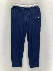 Polo Ralph Lauren Sweat Pant Joggers Boys Large 14-16 Blue Tapered Drawstring - Picture 1 of 13