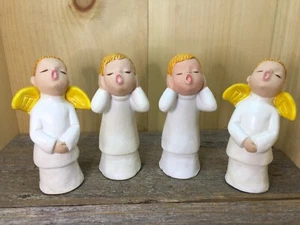 LOTE DE 4 FIGURAS ANTIGUAS DE ÁNGELES DE NAVIDAD CUARTETO CANTOR 4" JAPÓN - Imagen 1 de 17