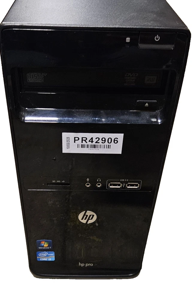 HP Pro 3400 MT DVD 2GB RAM i3-2120 3.3GHz NO HDD NO OS PC ( LH121EA#ABU ) USED - Image 1 of 4