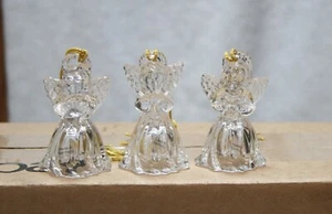 (3) Beautiful Gorham Set of Crystal Angel Ornaments C1302 Lead Crystal Germany - Picture 1 of 7