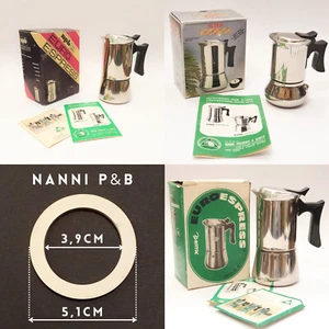 Guarnizione caffettiera vintage Moka Nanni P&B 1 tazza Euro Super espress - Foto 1 di 1