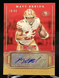 2019 Chronicles Donruss Signature Series #SS54 Matt Breida 49ers Auto /99 - Bild 1 von 2