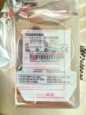 Toshiba 100GB MK1060GSC HDD2G32 4200 RPM SATA 2.5" Internal HDD Hard Drive - Image 1 of 4