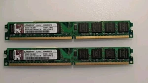 RAM 2x1GB DDR2 800 MHz DIMM PC2-6400U KVR800D2N5/1G Testate - Foto 1 di 3