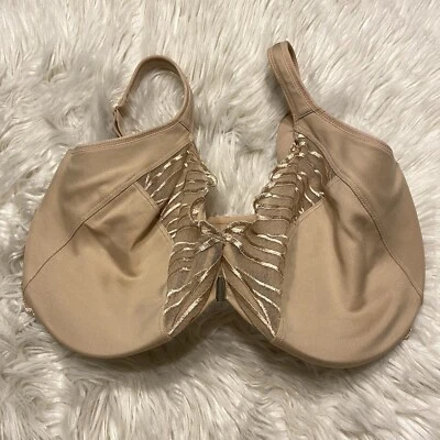 Paramour 40H Bra Tan Angie Front Closure Minimizer Underwire 115071 - Image 1 of 4