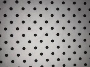 2.80mx1.50m wide of white polka dott 2 way stretch dress fabric - Picture 1 of 3