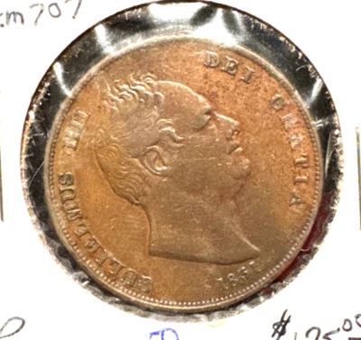 Great Britain 1831  penny KM 707  XF         (1) - Image 1 of 3