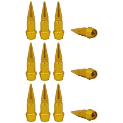 12 x YOU.S Ventilkappen Ventil Kappe Spike in Gold für Auto PKW LKW Motorrad - Bild 1 von 2