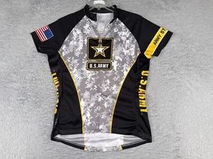 Primal Cycling Jersey Women Medium Gray Digital Camo US Army Full Zip Polyester - Picture 1 of 15