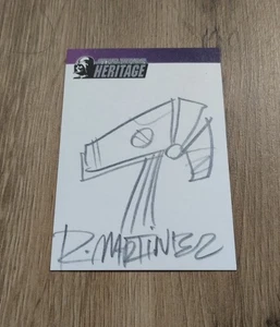 Topps Star Wars Heritage Artist Sketch Card Droid Randy Martinez - Picture 1 of 1