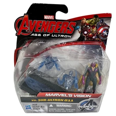 Figura Hasbro Marvel Avengers Age of Ultron Vision Vs. Sub-Ultron 011 2.5" Foto 1 de 3