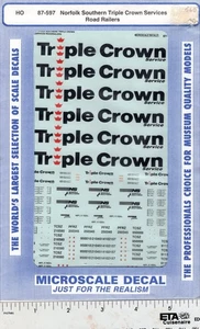 HO 1:87 Microscale 87-597 Norfolk Western Triple Crown Railroaders NOS - Picture 1 of 1