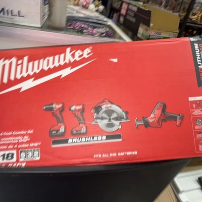Milwaukee Tool 3693-24Cx M18 4-Tool Combo Kit - Image 1 of 3