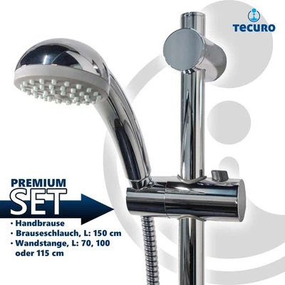 tecuro Brauseset ew-easy-65 - mit Handbrause, Brauseschlauch, Wandstange - Bild 1 von 4