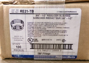 Thomas & Betts - RE21-TB 3/4” a 1/2” Conducto Buje Reductor (Caja de 100) S5 - Imagen 1 de 2