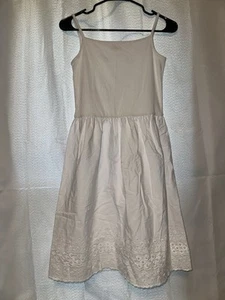 Hanna Andersson Girls 16 Tank Dress White Eyelet 100% Cotton - Picture 1 of 9
