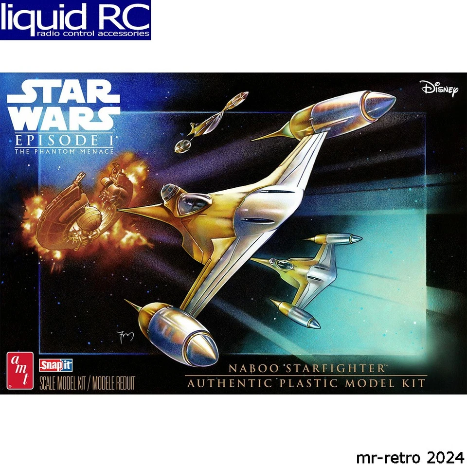 AMT 1376 1/48 Star Wars: N-1 Naboo Starfighter Snap Plastic Model Kit - Image 1 of 1