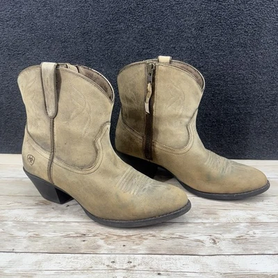 Ariat Darlin Western Botines Cremallera Lateral Azúcar Quemado Mujer Estilo 8.5B 10023214 Foto 1 de 4