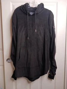 Felpa con cappuccio Smoke Rise uomo XL nera velluto cerniere laterali motto casual goth punk stree - Foto 1 di 14