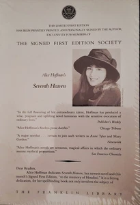 Franklin Library Seventh Heaven Alice Hoffman Leather Signed Sealed 1st Edition - Picture 1 of 2