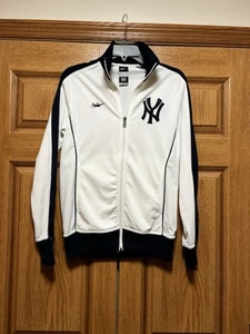New York Yankees Women’s Light Weight Jacket White Full Zip M NWOT - Picture 1 of 7