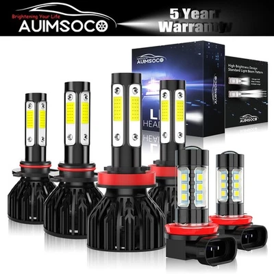 For Toyota Sienna 2011 2012 2013 -2020 LED Headlight HI/LO + Fog Light Bulbs Kit Foto 1 de 4
