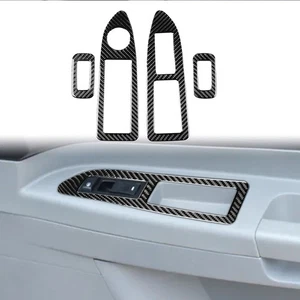 Panel elevador ventana fibra de carbono real para Chrysler 300 2008-2010 interruptor cubierta embellecedor - Imagen 1 de 12