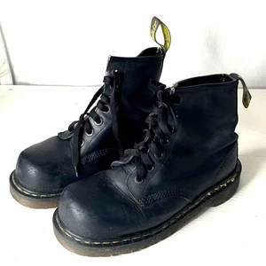Dr. Martens Steel Toe Black Boots 7 hole Heritage pair - Picture 1 of 11