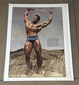 Steve Reeves Posing With Sword Iconic Bodybuilding Photo - Picture 1 of 1