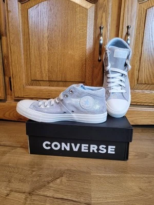 Converse Womens Size 9.5 CTAS Madison Mid Winter Slay Silver/Egret Shoes Sneaker - Image 1 of 4