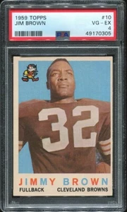 1959 Topps #10 Jim Brown PSA 4 Cleveland Browns HOF Syracuse - Picture 1 of 1