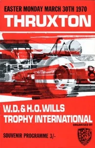 Thruxton WD & HO Wills Trophy International 30 marzo 1970 programma ufficiale - Foto 1 di 1