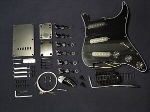 Full Set Electric Guitar DIY Hardware Parts Package+String Set. HSST 1910PP-BK
