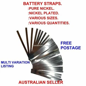 NICKEL STRIP STRIPS PLATED & PURE Ni 18650 BATTERY CELL SPOT WELDING STRAP - Picture 1 of 9