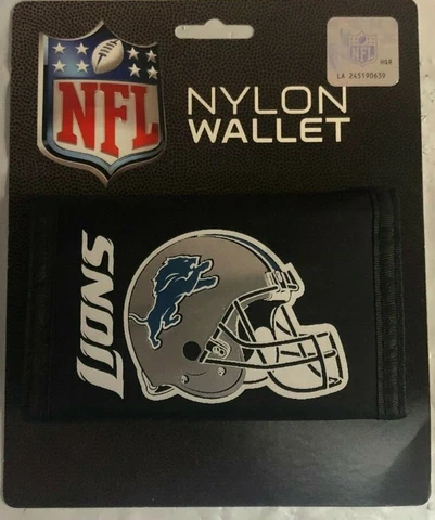 Detroit Lions NFL Trifold Nylon Wallet Cover