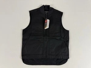 FILSON TIN CLOTH INSULATED WORK VEST BLACK L NWT - Picture 1 of 13