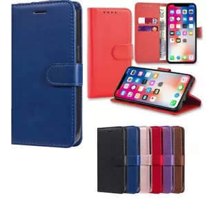 Case For iPhone 15 14 Pro Max 11 13 12 Mini 7 8Plus XR Leather Flip Wallet Cover - Picture 1 of 16