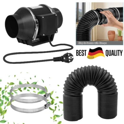 Abluftventilator 100/125/150mm Axial Rohrventilator Rohrlüfter Abluftschlauch - Bild 1 von 4