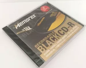 Memorex CD-R 80 BLACK - Recordable Blank CDR Disc 80MIN / 700MB – NEW & SEALED - Picture 1 of 6